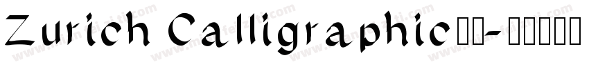 Zurich Calligraphic字体字体转换